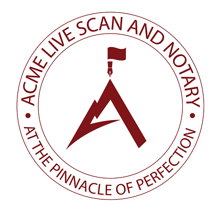Acme Live Scan & Notary offering traveling notary and apostille services in the Bay Area